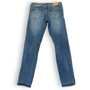 Levi's 710 Ankle Super Skinny Sz 12 Stretch Girls Jeans Med Wash Blue Denim